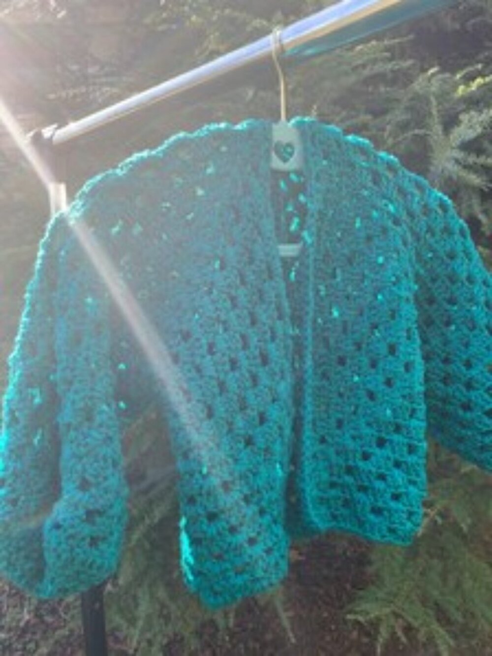 Dark Teal Kiddie Cardi - 4T